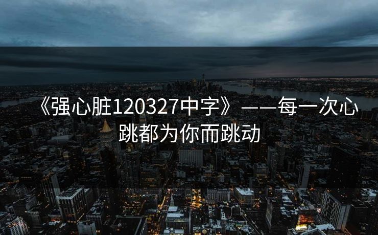 《强心脏120327中字》——每一次心跳都为你而跳动